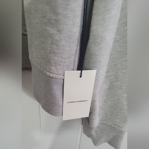 NWT Citizens of Humanity Sevilla Half Zip Sweatshirt Grey Size XXL Men's - Picture 8 of 16